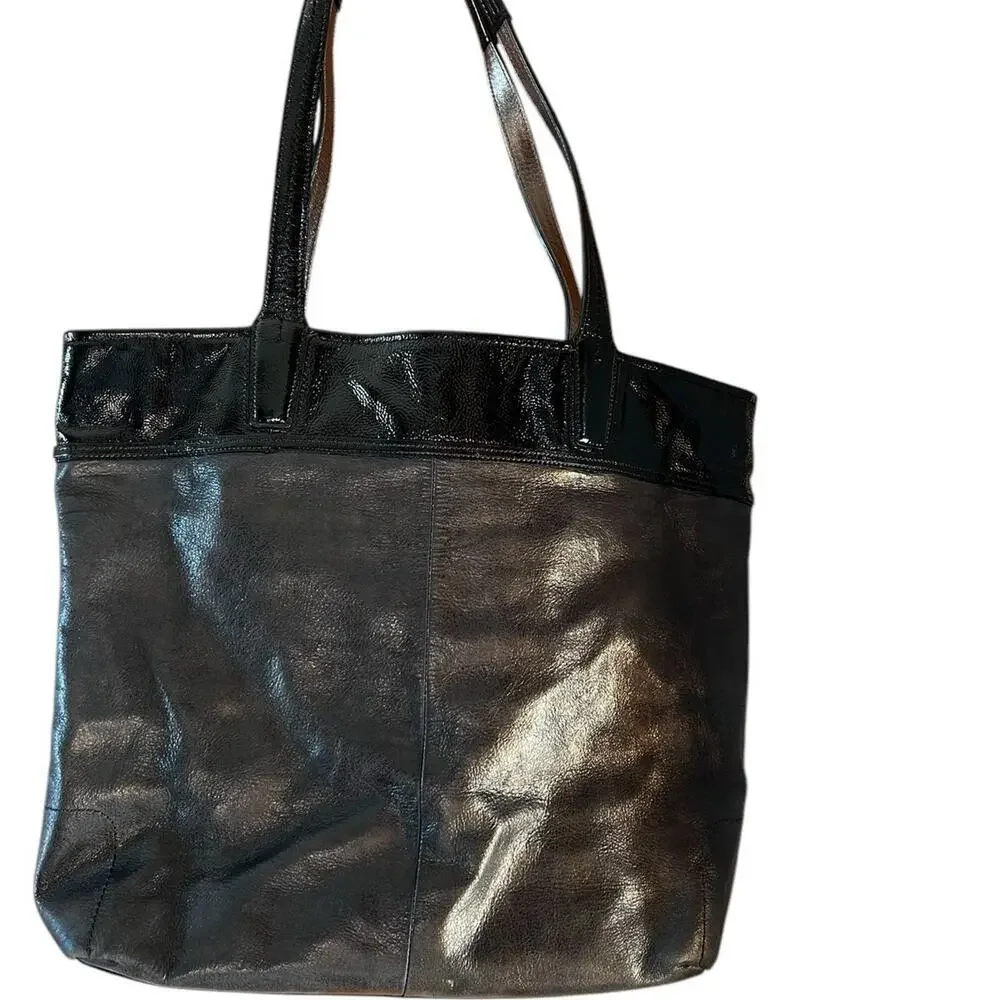 Coach, Audrey collection, leather black shoulderbag/tote